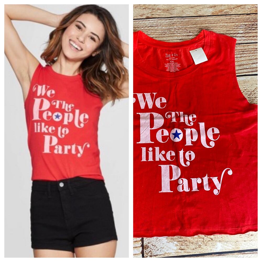 NEW Zoe + Liv We the People Like to Party tank